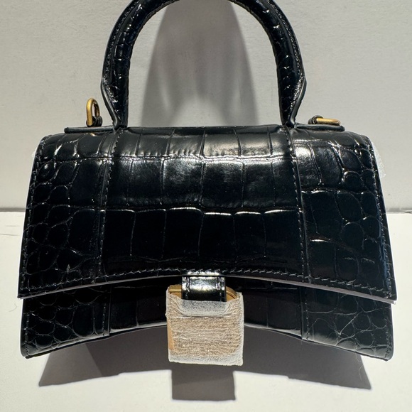 Balenciaga NEW XS Hourglass black croc - Picture 10 of 13